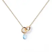 PDPaola Bellissima Blue Lily CO01-842-U Placcata Oro — Collana