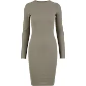 Urban Classics Vestito Lungo A Maniche Lunghe Rib