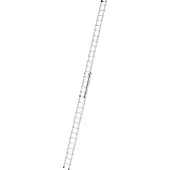 MUNK Günzburger Steigtechnik Aluminium Schiebeleiter 2-teilig mit Standard-Traverse 2x18 Sprossen