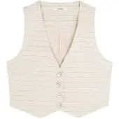 Scalpers Gilet beige / bianco naturale