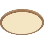 Globo plafoniera in plastica effetto legno, LED