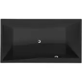 Polysan QUEST vasca rettangolare 180x100x49cm, nero opaco
