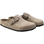 Birkenstock per donna. 1018147 Zoccoli in Pelle Boston (Vestibilità Regolare) marrone (39), Basso, Nessuno, Casual