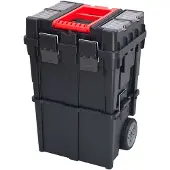 Un Cassetta degli attrezzi HD Compact Logic Wheelbox nera