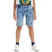 Desigual , Pantaloncini jeans now, Cotone, Blu, 3/4