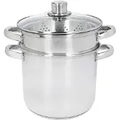 Kitchencraft Pentola Pasta With Steamer Insert Italian