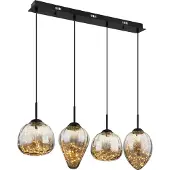 Globo Lighting lampada a sospensione in metallo nero opaco, LED