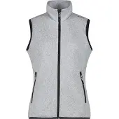 CMP Women's Vest Jacquard Knitted Gilet in pile Donna (40, grigio)