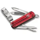 Victorinox Nail Clip 580, coltellino svizzero, rosso trasparente