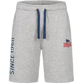 Lonsdale Pantaloni sportivi blu scuro / grigio sfumato / rosso