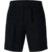 Selected Pantaloncini In Misto Lino Uomini Blu S