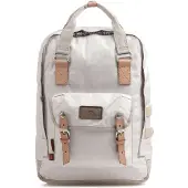 Doughnut Macaroon Large Happy Camper 18 Zainetto bianco/grigio