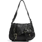 Campomaggi Borsa a spalla Vera Pelle 24 cm nero