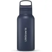 LifeStraw Go Aegean Sea GOST-1L-SEA Stainless Steel, bottiglia con filtro a 2 fasi, 1L
