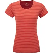 Mountain Equipment Women's Groundup Stripe Tee Maglia funzionale Donna (40, fuchsia)