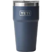 Yeti Rambler Stackable Cup 20oz Mag Slider Lid, Navy Blue, tazza thermos impilabile con coperchio, 591 ml