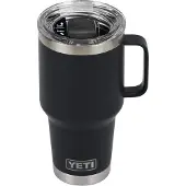 Yeti Rambler Travel Mug 30oz Stronghold Lid, Black, tazza thermos da viaggio con coperchio, 887 ml