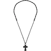 Police Collana In Acciaio Nero Cross Extreme Rebel — Collana