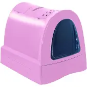 Imac Lettiera per gatti Zuma con cassetto rosa
