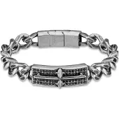 Police Stylish chain Bracciale with a cross Vigor PEAGB2120402
