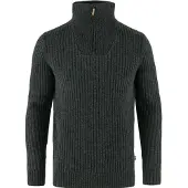 Fjällräven Övik Half Zip Knit Maglione Uomo (XXL, nero)