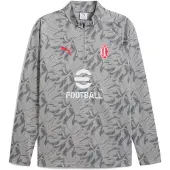 Puma Felpa Con Mezza Zip Prepartita Ac Milan 25/26