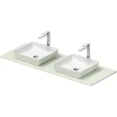 Duravit Sivida double lavabo Set carré incl. console 1350x500x123mm, 268021FH00, 268021FH00