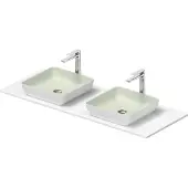 Duravit Sivida double lavabo Set carré incl. console 1350x500x123mm, 268021FG00, 268021FG00