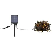 Markslöjd Ghirlanda luminosa Suno, nera, solare, USB, 300 luci, IP44