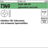 Reyher 7349 Rondelle 15,0 x36x 6,0 zincate (250 pezzi)