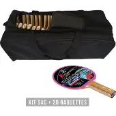 Sporti France Kit Racchetta (borsa + 20 Racchette) Topspin