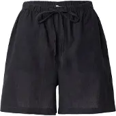 Selected Pantaloncini In Misto Lino Donne Nero 40