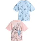 Next Camicia da notte 'Frozen' blu chiaro / rosa / nero