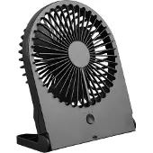 Reality Leuchten Ventilatore da tavolo a batteria Breezy, nero, silenzioso