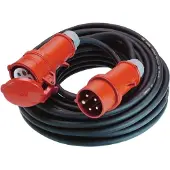 Bachmann Prolunga 5G1,5mm² nero, H07RN-F CEE 16A rosso 400V, 10 m