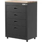 HBM Mobiletto 71 cm, 4 cassetti, nero
