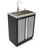 HBM Lavello professionale con rubinetto per attrezzature da officina