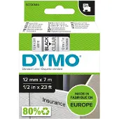 Dymo Nastro 45010 (S0720500) - Nero su trasparente (12 mm)