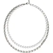 GUESS Edgy Styles Double Men´s Pearl Collana JUMN04062JWSTWIT-U