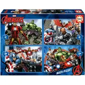 Educa Multi 4 S 50-80-100-150 Puzzle Degli Avengers