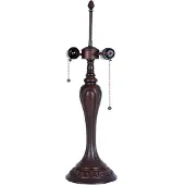 Clayre & Eef lampada base tavolo Tiffany Ø 17x60 cm plastica marrone