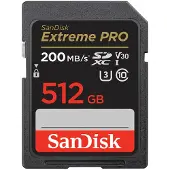 SanDisk SDXC Extreme Pro 512GB 200MB/s U3 V30