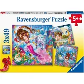 Ravensburger Puzzle Delle Sirene Incantevoli 3 X 49 Pezzi