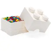 LEGO Mattoncino contenitore a 4 bottoncini - Bianco