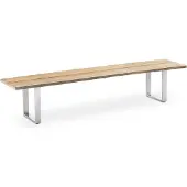Niehoff Panca massiccia acciaio inox/teak