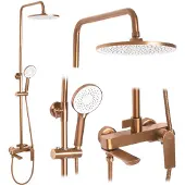 REA Set Doccia Avalon Copper Brush