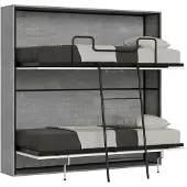 Itamoby - Letto doppio a scomparsa Kando cemento