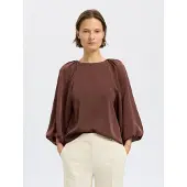 Selected Camicetta Con Maniche A 3/4 Donne Marrone 34