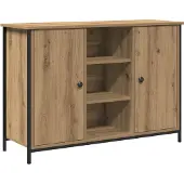 vidaXL Credenza Artisan in rovere 100 x 35 x 70 cm