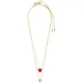 Pilgrim Collana 'Maeve' oro / rosso